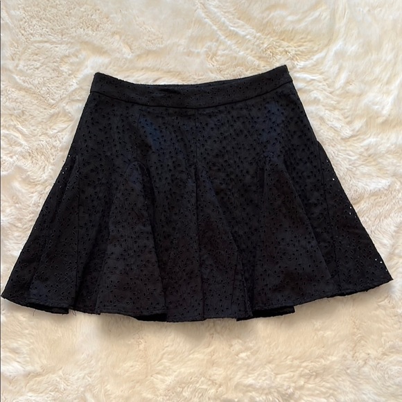 Free People Black Eyelet Skirt 6 - Picture 1 of 7
